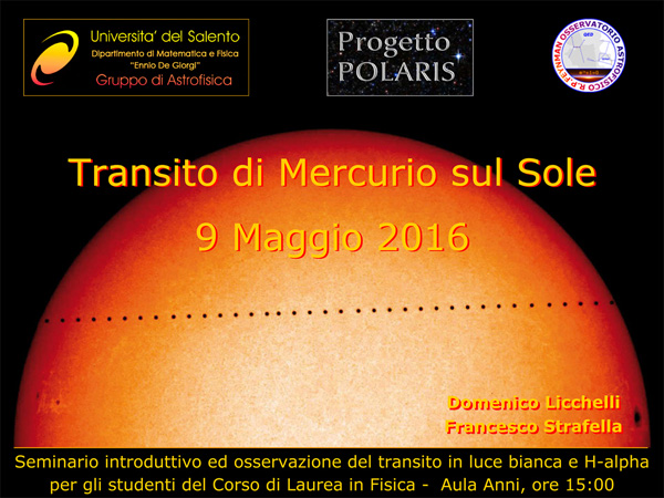 Progetto POLARIS - Transito Mercurio